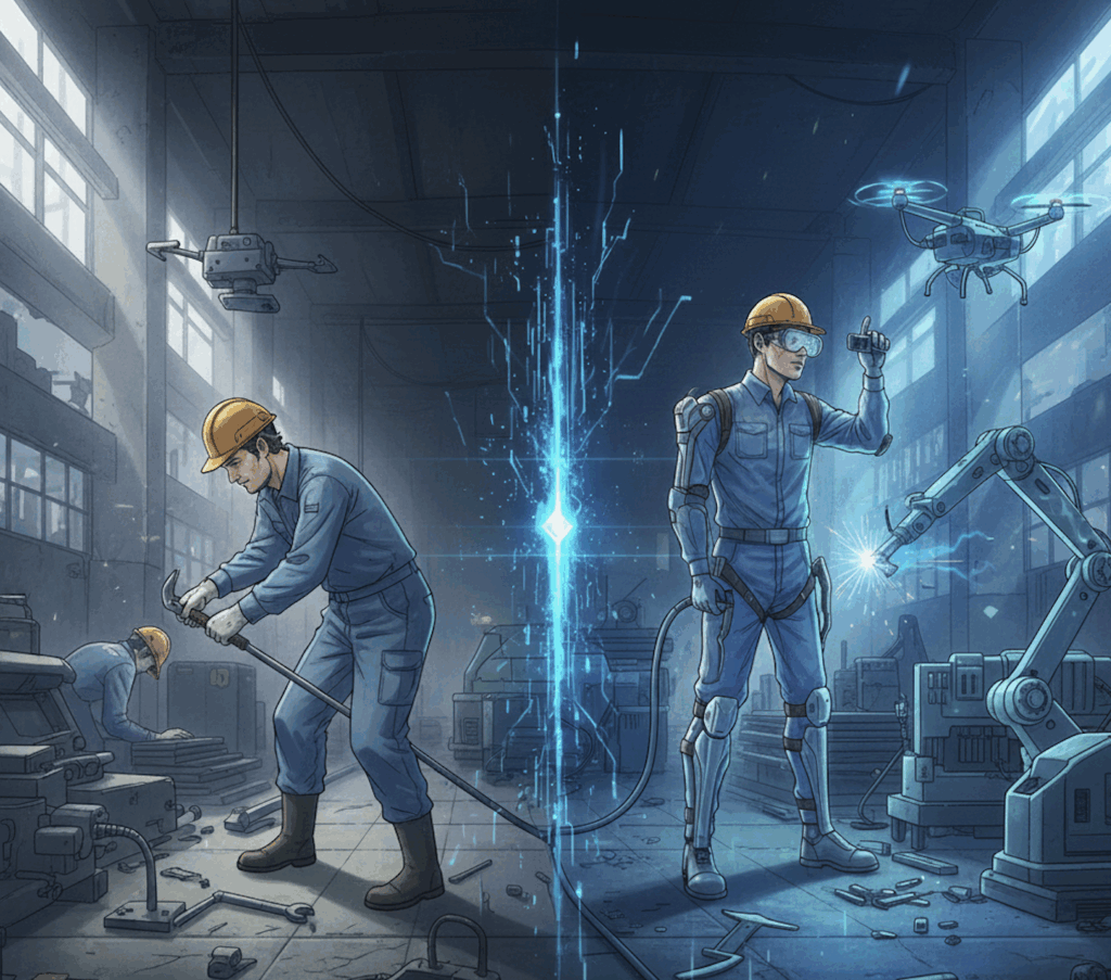 現場職（ブルーカラー）
電気工事や設備管理やインフラエンジニア