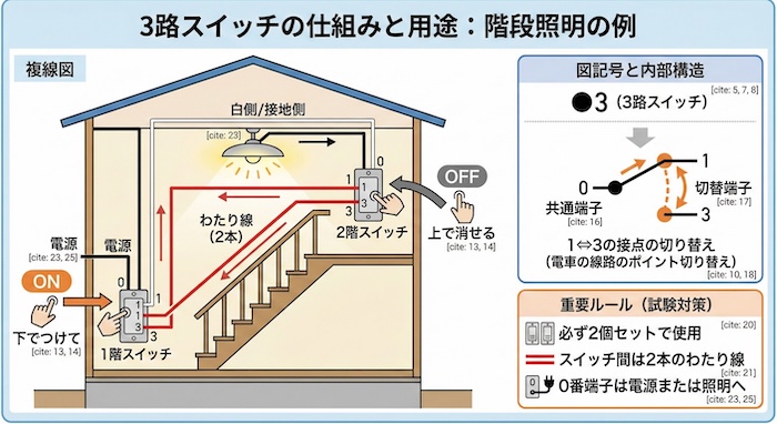3路スイッチの図解説画像