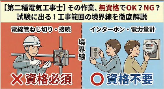 電気事業法、電気工事士の作業範囲