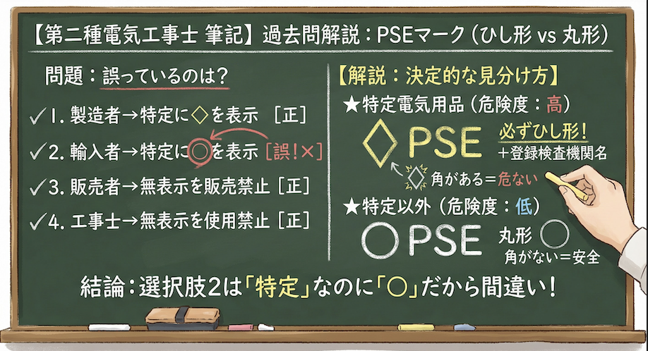 PSEひし形と丸形の解説