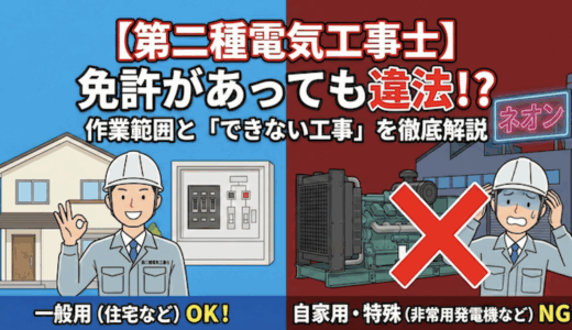 【第二種電気工事士】その工事、免許があっても違法？資格の作業範囲と「できない工事」を徹底解説