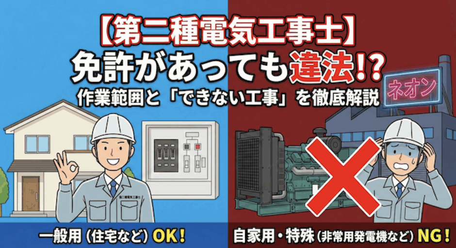 第二種電気工事士の作業範囲