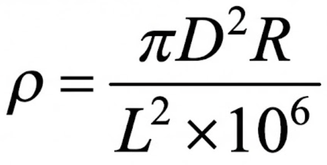 分母がLの2乗×10の6乗の式 
