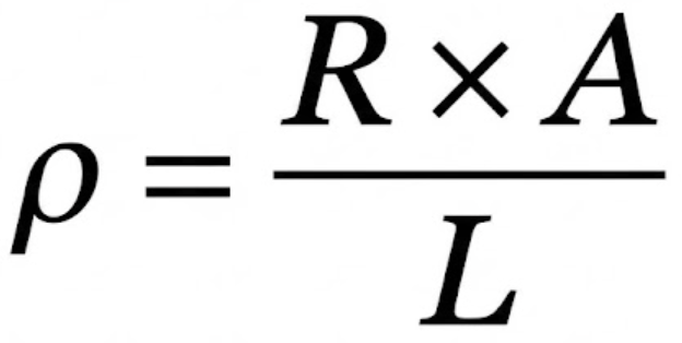 式変形 ρ = (R × A) / L