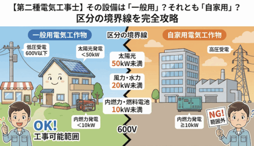 【第二種電気工事士】その設備は「一般用」？それとも「自家用」？区分の境界線を完全攻略