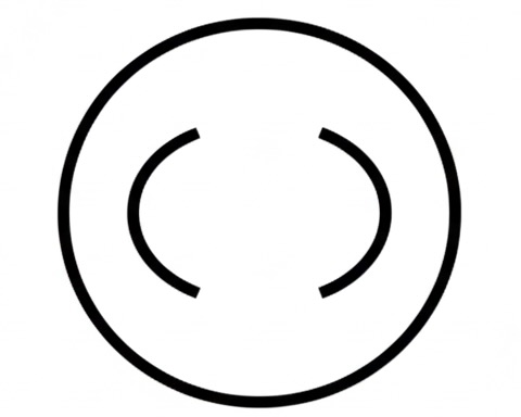 引掛シーリング（丸）（ボディのみ）の図記号