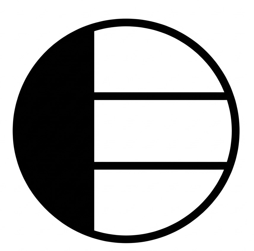 
コンセント（壁付）の図記号

