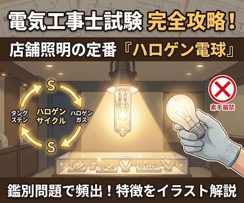 【電気工事士】店舗照明によく使われる「ハロゲン電球」の名称と特徴を完全攻略！