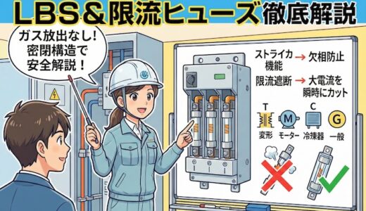 【電気工事士】限流ヒューズ付高圧負荷開閉器 (LBS) とは？ストライカやヒューズ特性を徹底解説