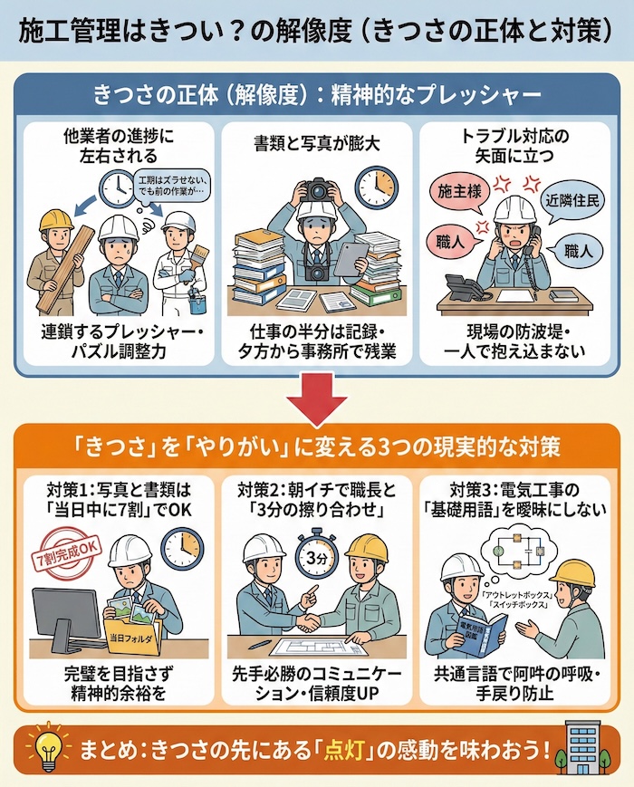 施工管理はきつい？の解像度（きつさの正体と対策）