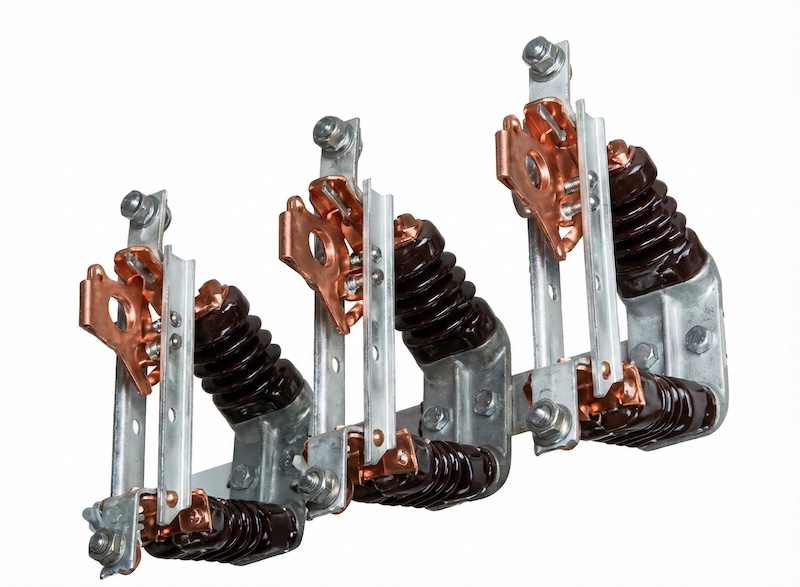 3本のブレードが並んだ断路器(DS)の写真