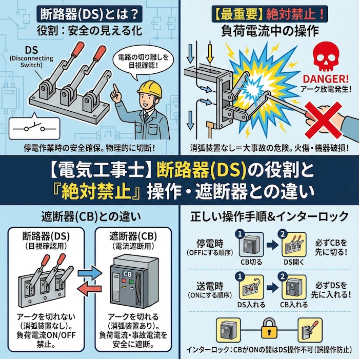 断路器 (DS)に関するまとめ図解説画像