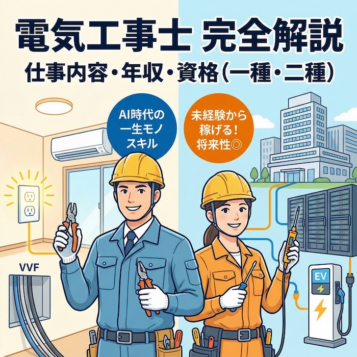 電気工事士とは？仕事内容・年収・資格の種類（一種・二種）を完全解説