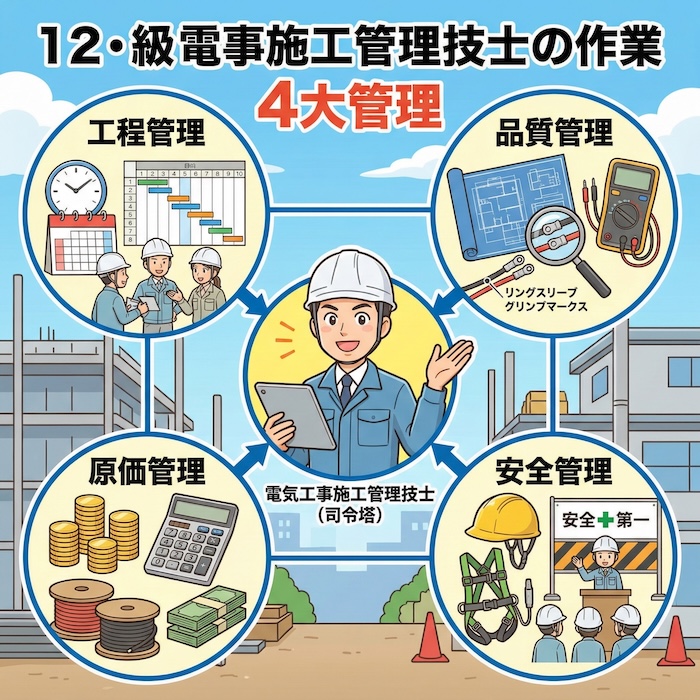 1級・2級電気工事施工管理技士の仕事内容