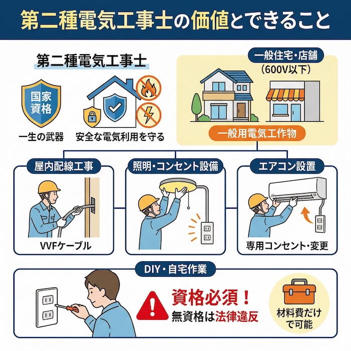 第二種電気工事士とは？資格の価値とできること