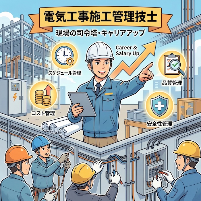 電気工事施工管理技士とは？電気工事士との違いや年収、試験制度改正を解説