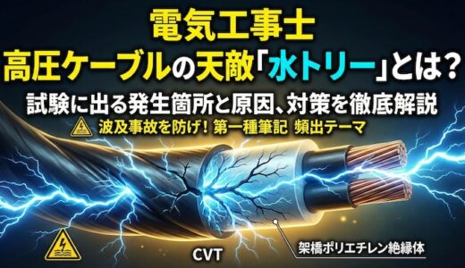 【電気工事士】高圧ケーブルの天敵「水トリー」とは？試験に出る発生箇所と原因、対策を徹底解説