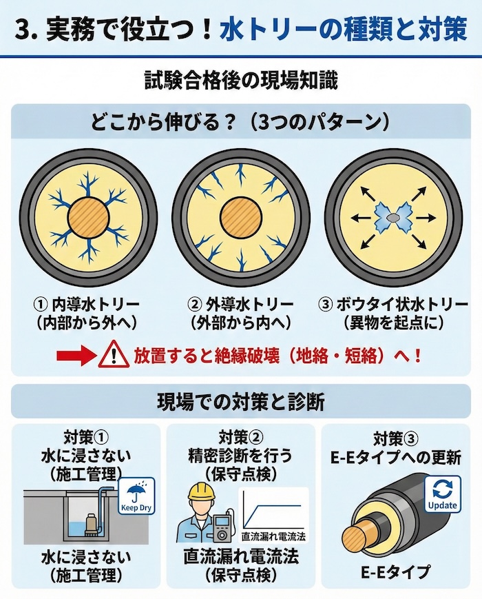 実務で役立つ！水トリーの種類と対策