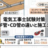 【電気工事士】合成樹脂製可とう電線管（PF管・CD管）の違いと施工方法を徹底解説