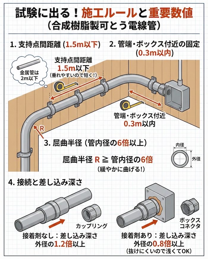 試験に出る施工ルールと重要数値