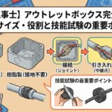 【電気工事士】アウトレットボックス完全攻略！種類・サイズ・役割と技能試験の重要ポイント