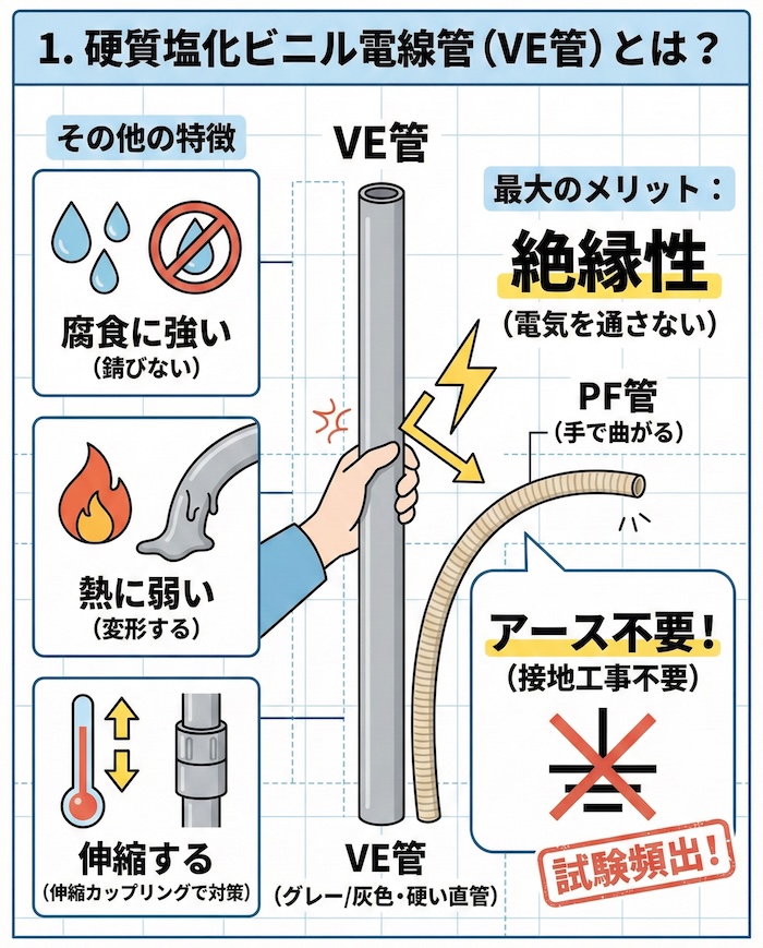 硬質塩化ビニル電線管（VE管）とは？