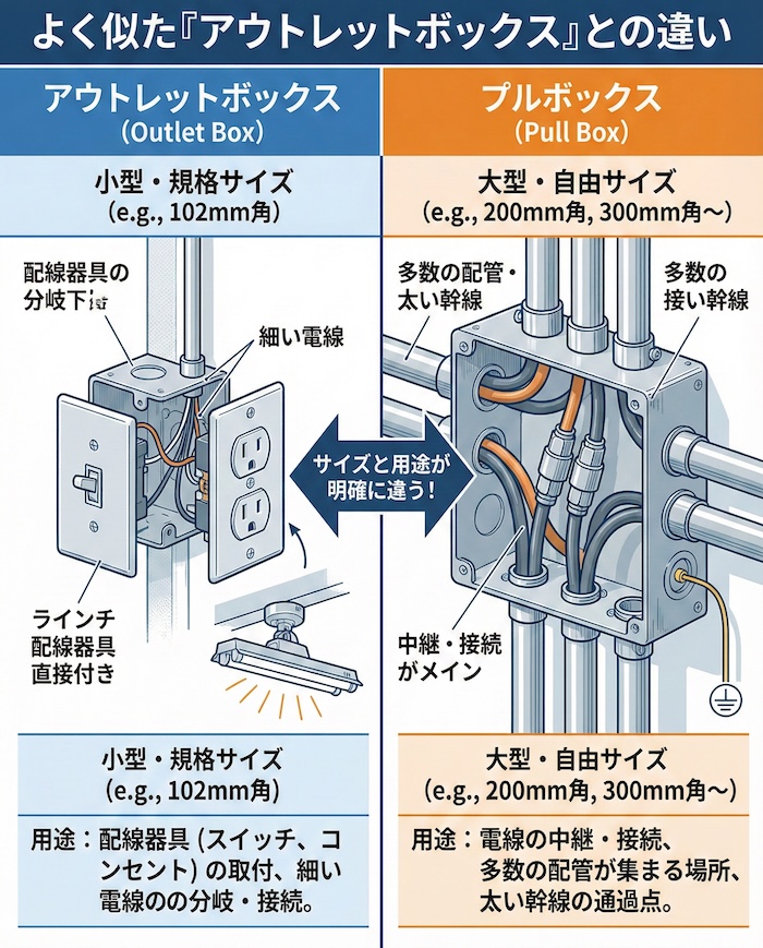 よく似た「アウトレットボックス」との違い