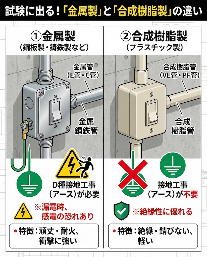 試験に出る！「金属製」と「合成樹脂製」の違い