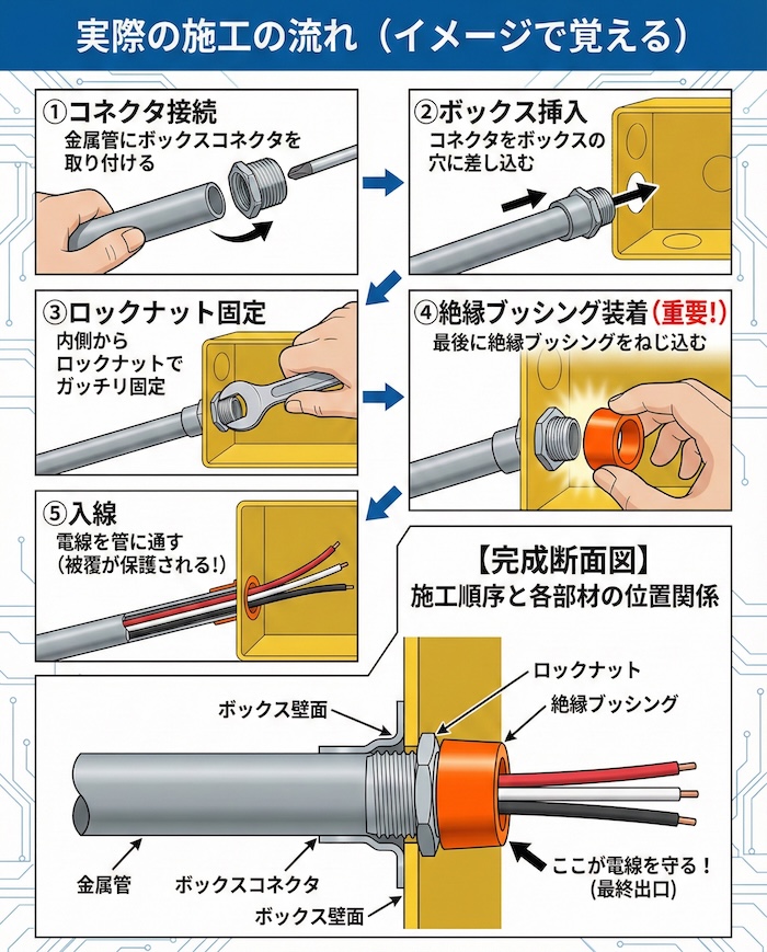実際の施工の流れ（イメージで覚える）