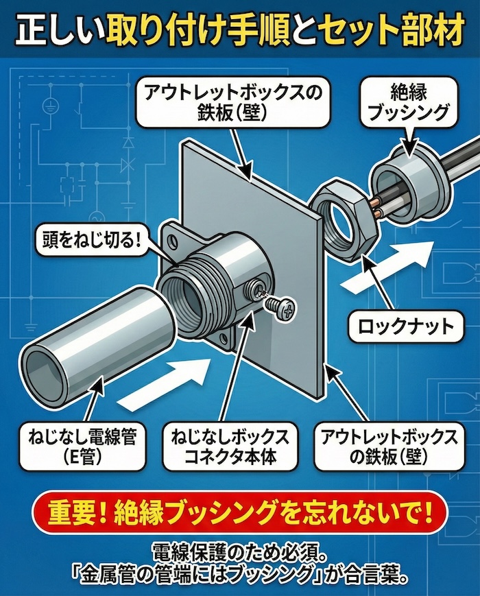 正しい取り付け手順とセット部材