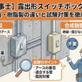 【電気工事士】露出形スイッチボックスとは？金属製・樹脂製の違いと試験対策を徹底解説