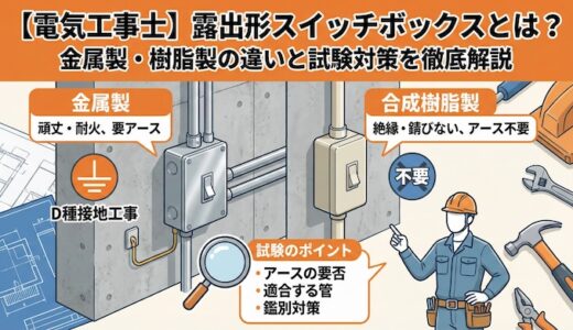 【電気工事士】露出形スイッチボックスとは？金属製・樹脂製の違いと試験対策を徹底解説