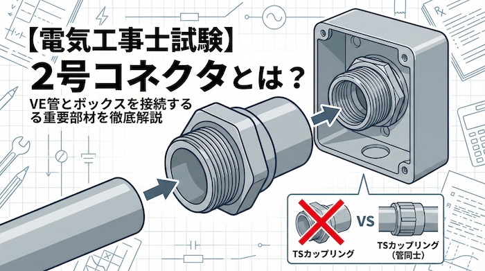【電気工事士試験】2号コネクタとは？VE管とボックスを接続する重要部材を徹底解説
