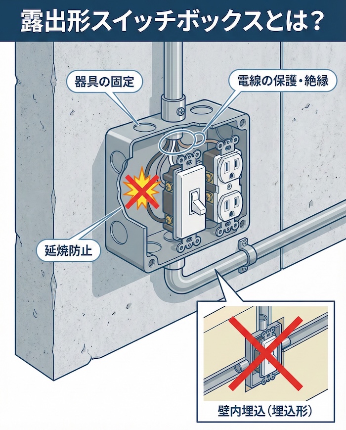 露出形スイッチボックスとは？