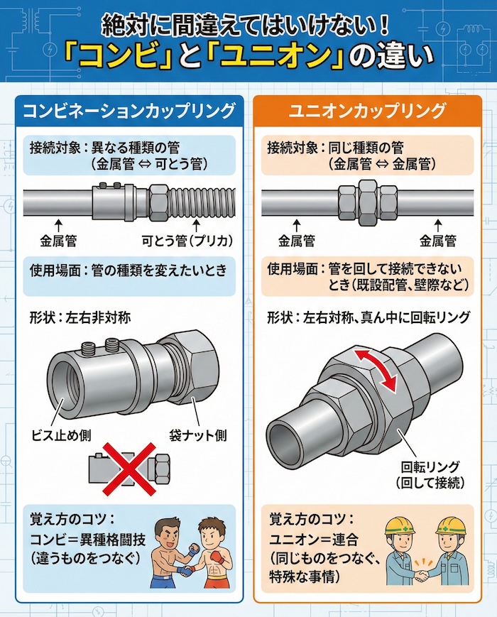 絶対に間違えてはいけない「ユニオンカップリング」との違い