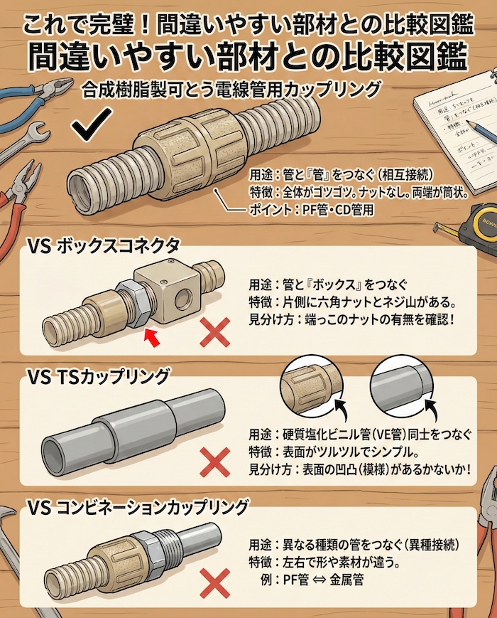 これで完璧！間違いやすい部材との比較