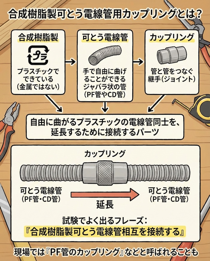 合成樹脂製可とう電線管用カップリングとは？