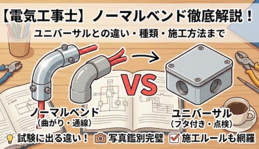 【電気工事士】ノーマルベンドを徹底解説！ユニバーサルとの違い・種類・施工方法まで