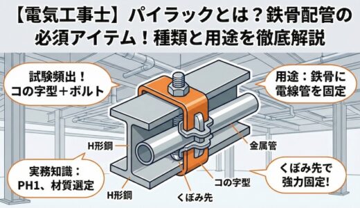 【電気工事士】パイラックとは？鉄骨配管の必須アイテム！種類と用途を徹底解説