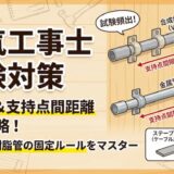 【電気工事士】サドルの種類と支持点間距離を完全攻略！金属管・樹脂管の固定ルール