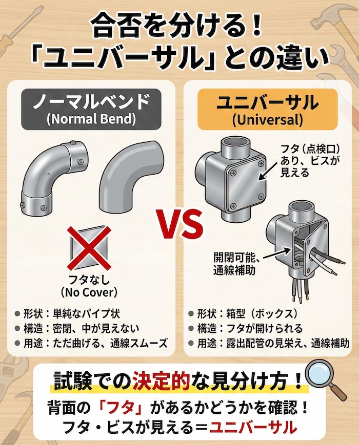 3. 合否を分ける!「ユニバーサル」との違い