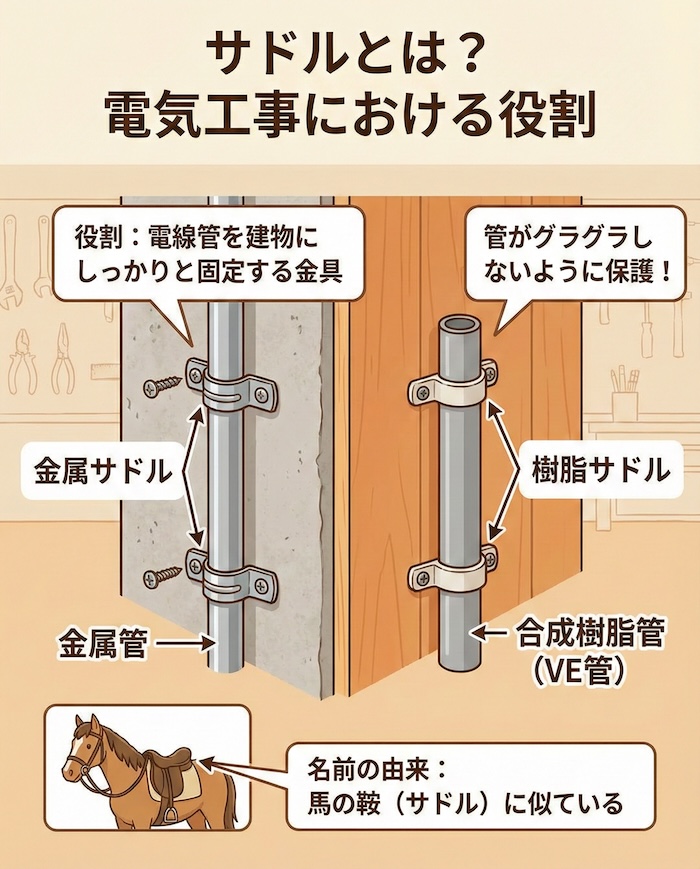 サドルとは？ 電気工事における役割