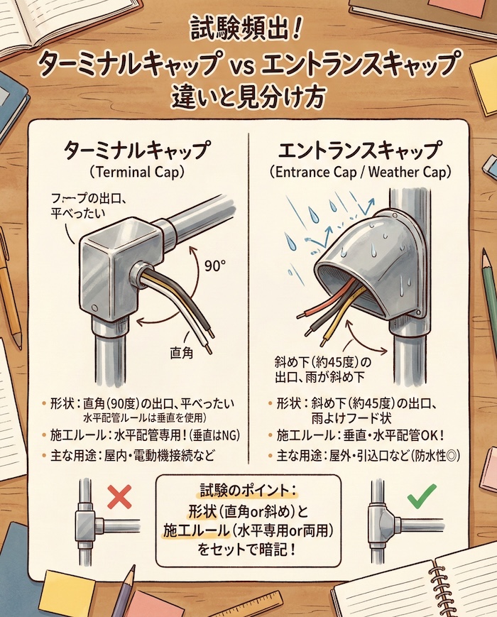 2. 試験頻出！エントランスキャップとの違い