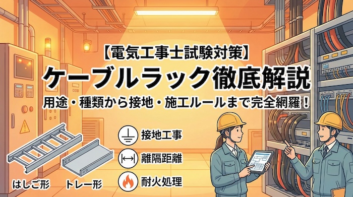 【電気工事士】工事用材料のケーブルラックとは？用途や種類から接地工事などの施工条件まで徹底解説