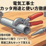 【電気工事士】パイプカッタの用途と使い方を徹底解説！太い金属管の切断と必須の関連工具