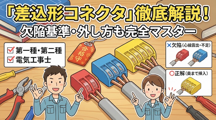 「差込形コネクタ」を徹底解説！欠陥基準や外し方も【第一種・第二種電気工事士】