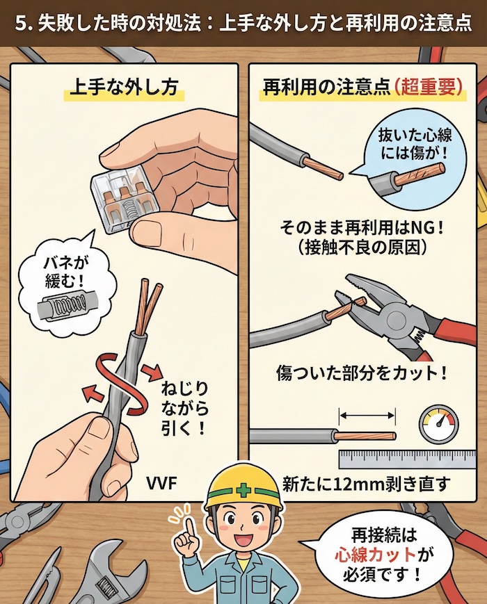 5. 失敗した時の対処法：上手な外し方と再利用の注意点
