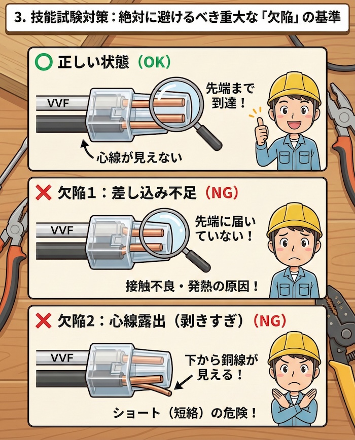 3. 技能試験対策：絶対に避けるべき重大な「欠陥」の基準