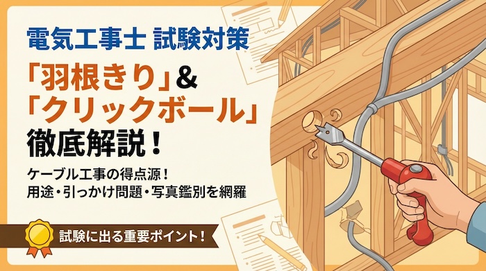 【電気工事士】「羽根きり」の用途とは？クリックボールとの関係や試験対策を徹底解説