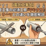 【電気工事士】金属管工事で必須の工具「平やすり」とは？リーマとの違いやバリ取りの用途を徹底解説